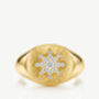 Gold Moissanite Star Signet Ring, thumbnail 2 of 3