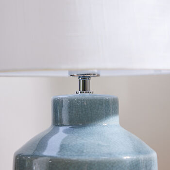 Zenith Crackle Glaze Ceramic Table Lamp, 5 of 6