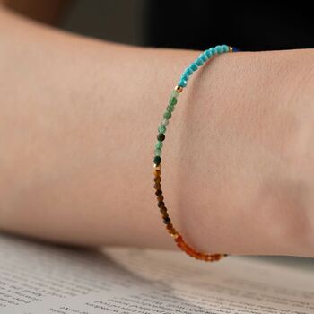 Natural Chakra Bracelet With Seven Gemstones, 2 of 7