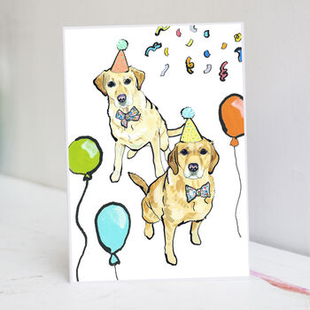 Yellow Labrador Birthday Card By Pet Portrait Illustration ...