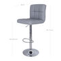 Two Height Adjustable Bar Stool With Soft Padded Chair, thumbnail 6 of 6