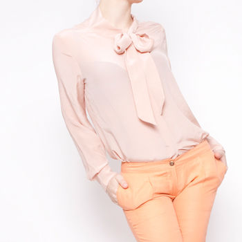 Juliet Silk Pussy Bow Blouse, 4 of 4