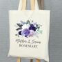 Bridal Party Purple Personalised Wedding Tote Bag, thumbnail 2 of 6