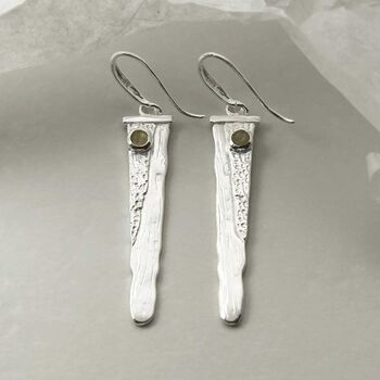 Sterling Silver Gemstone Waterfall Earrings, 6 of 8