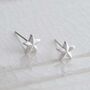 Sterling Silver Solid Star Stud Earrings, thumbnail 7 of 9