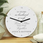 Personalised Anniversary Wooden Clock, thumbnail 1 of 4