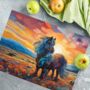 Shetland Pony Textured Glass Chopping Board, thumbnail 5 of 8