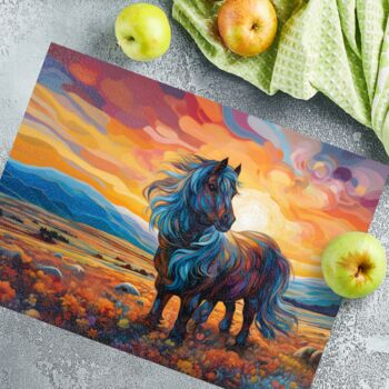 Shetland Pony Textured Glass Chopping Board, 5 of 8