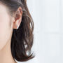 Laurel Leaf Huggie Hoop Earrings, thumbnail 2 of 5