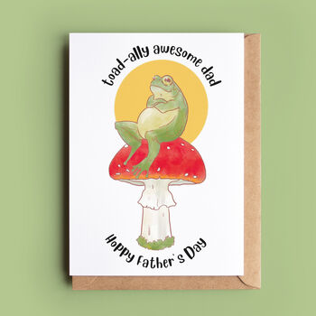 Personalised Grumpy Frog Birthday Or Father's Day Card, 2 of 3