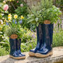 Personalised Easter Gift Set Of Two Blue Welly Planters, thumbnail 1 of 9