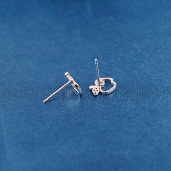 925 Silver Apple Cz Stud Earrings, 6 of 7