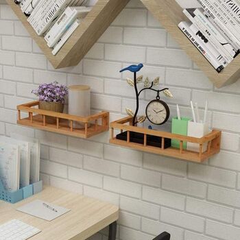 Set Of Two Bamboo Floating Shelves, 2 of 9