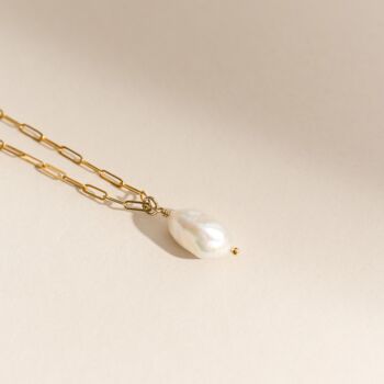 Gold Keshi Pearl Necklace, 2 of 4