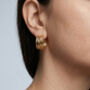 Nami 18 K Gold Plated Twist Hoop Earrings, thumbnail 2 of 6