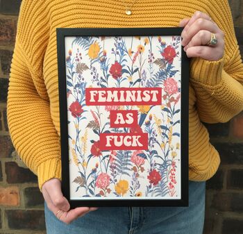 Feminist Floral Typographic Print, 2 of 7