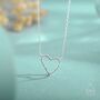 Sterling Silver Delicate Hammered Heart Necklace, thumbnail 1 of 11