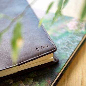 Vintage Leather Personalisable Lined Notebook Journal Diary Perfect Father's Day Gift, Great Gift For Dad Or Grandad, 12 of 12