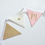 Pink And Gold Merry Christmas Bunting, thumbnail 7 of 8