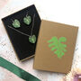Plant Leaf Silver Plated Jewellery Letterbox Gift Set, thumbnail 1 of 12