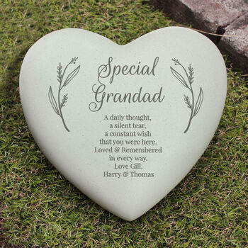 Personalised Free Text Heart Memorial, 5 of 6