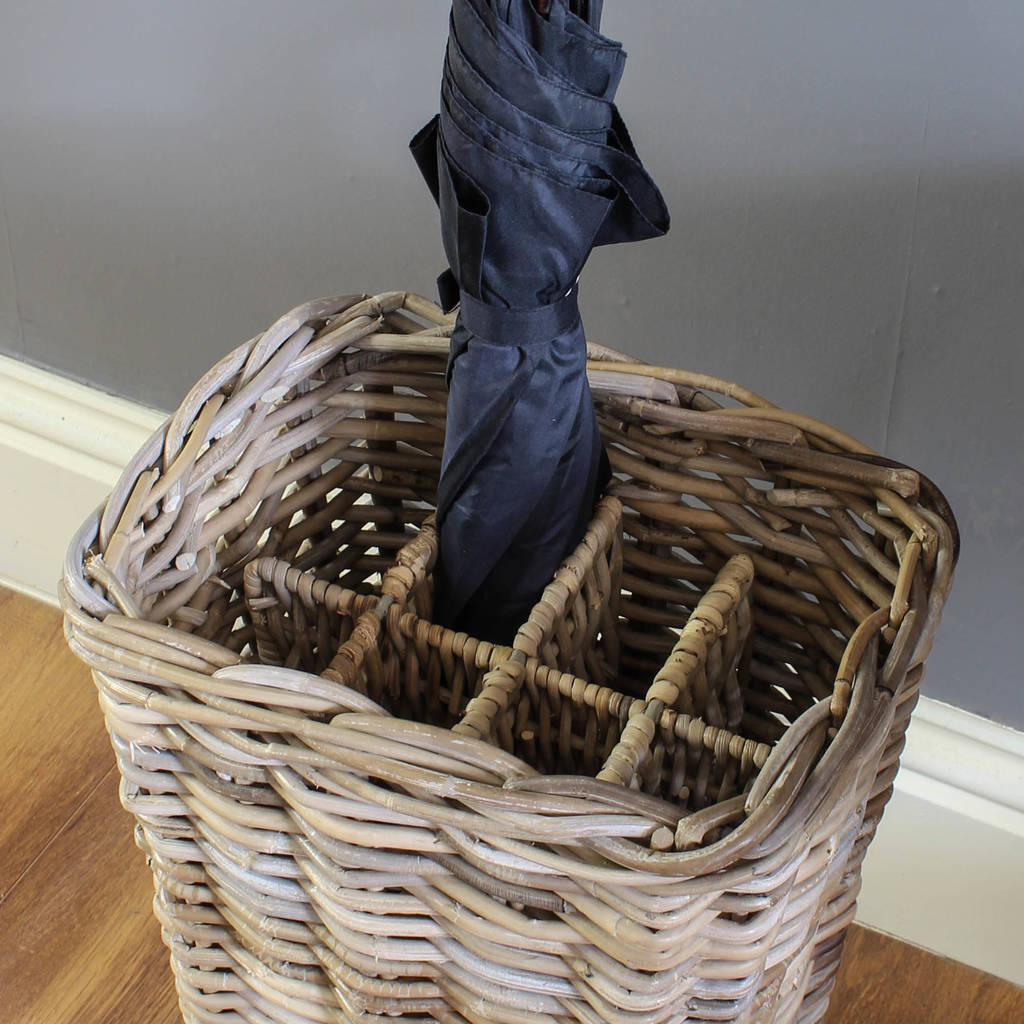 eaton rattan umbrella basket by marquis & dawe