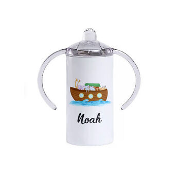 Personalised Noah's Ark Kids Sippy Cup, 4 of 4