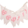 Pink Heart Cotton Bunting, thumbnail 1 of 3