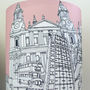 London Hand Drawn Lampshade Pink, thumbnail 6 of 8