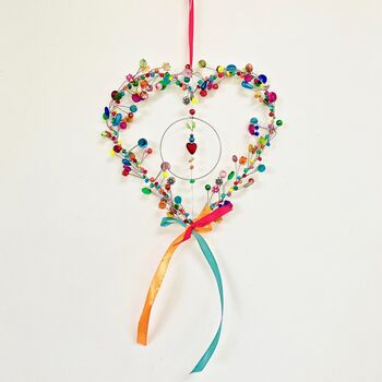 Beaded Heart Wreath, 2 of 6
