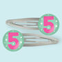 5th Birthday Hair Clips, thumbnail 2 of 2