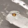 Silver Citrine Ring: November Birthstone Jewelry, thumbnail 2 of 9
