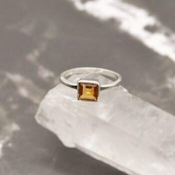 Silver Citrine Ring: November Birthstone Jewelry, 2 of 9