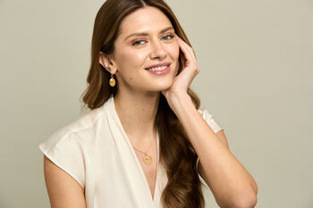 Credo Disk Pendant With Cultured Freshwater Pearl Drop, 3 of 4