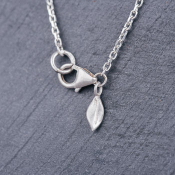 Forget Me Not Silver Necklace, 4 of 4