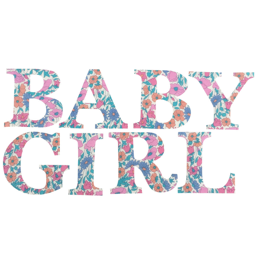 Liberty Print Baby Girl Letters In 30 Prints By Gemima London