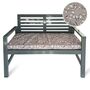 Orchard Taupe Water Resistant Garden Bench Seat Pad, thumbnail 1 of 3