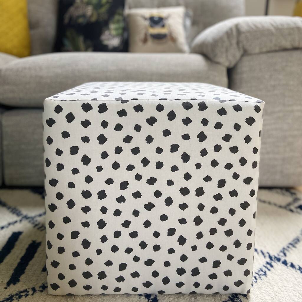 Pouffe In Dalmatian Print By Sparrow & Plumb