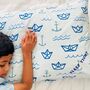 Personalised Blue Sailor Cotton Pillow Case, thumbnail 1 of 5