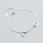 Sterling Silver M Initial Anklet, thumbnail 1 of 5