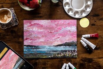 Dreaming Of Pink Skies Painting Kit, 7 of 9