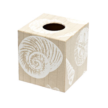 Wooden Cream Shell Toilet Roll Storage Box, 5 of 5