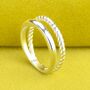 Sterling Silver Double Band Ring, thumbnail 6 of 8
