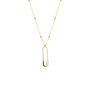 Sterling Silver Safety Pin Necklace With Beaded Chain, thumbnail 11 of 11