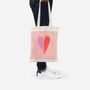 Breton Stripe Love Heart Cotton Tote Bag Reusable Eco Friendly, thumbnail 3 of 6