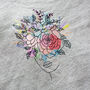 Flower Head Line Drawing T Shirt, thumbnail 4 of 4