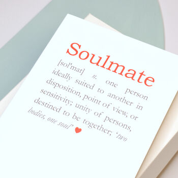 Soulmate Definition Anniversary Valentine's Card, 4 of 8