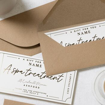 Personalised Spa Day Scratch Reveal Gift Voucher, 8 of 9