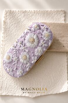 Lilac Breeze | Light Purple Capsule Embroidery Clutch, 4 of 8