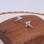 Sterling Silver Manta Ray Stud Earrings, thumbnail 1 of 10